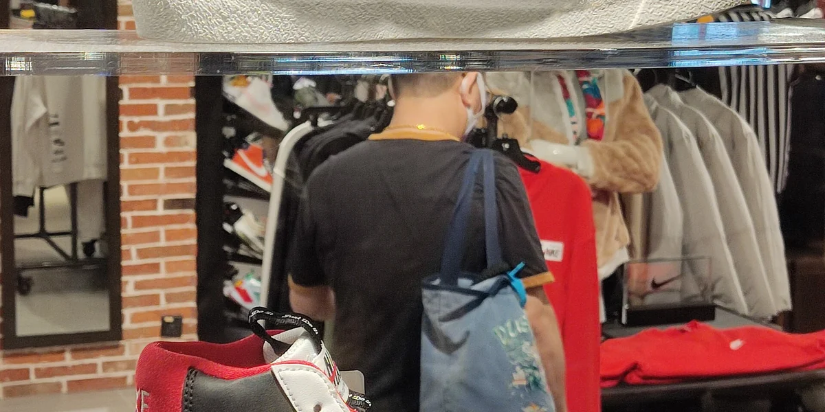 Foot Locker shoe store inside Telford Plaza mall, Kowloon Bay